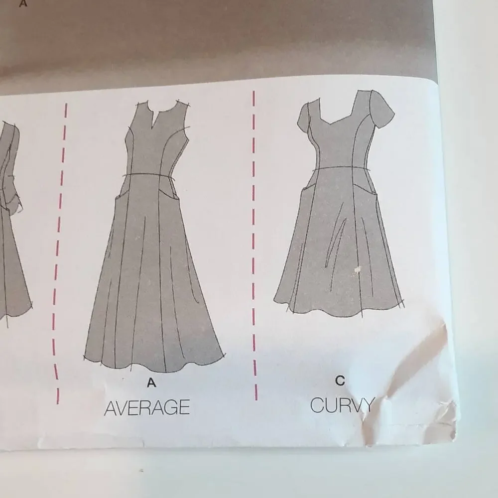 Simplicity 2174 Misses Dress Sleeve Variations Princess Seaming 6 8 10 12 14